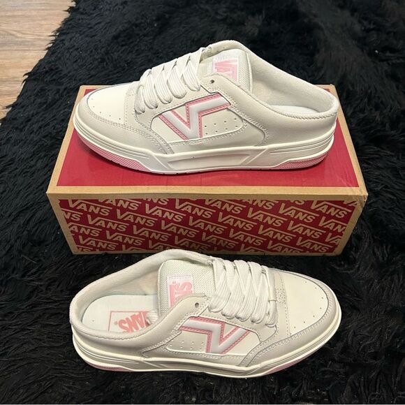 VANS upland mules white pink clogs mules slip on shoes women’s 9 new - Picture 1 of 7